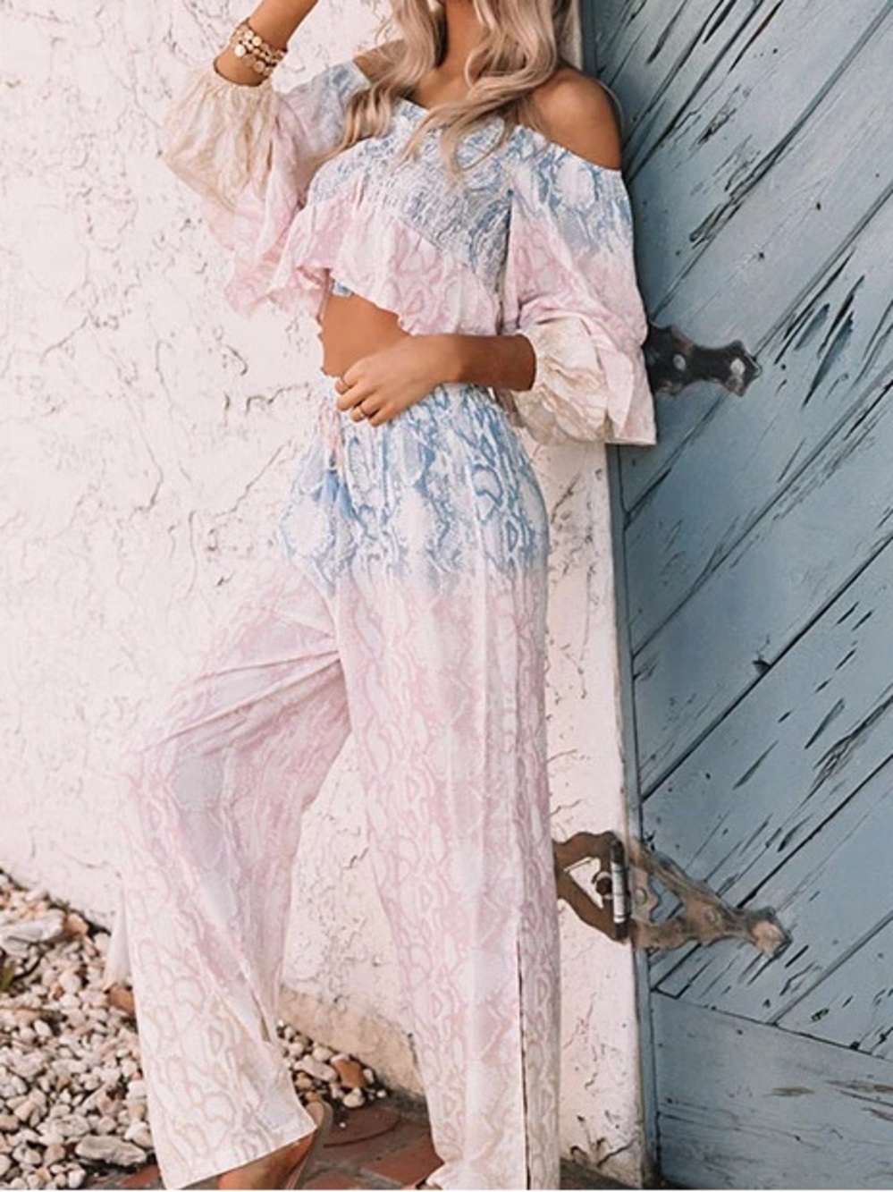 Surf Gypsy Off-Shoulder Two-Piece Set